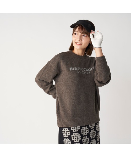 marie claire(マリ・クレール)の「【marie claire/マリ.クレール】レディースブークレロゴニット ゴルフ(ニット/セーター・レディース・チャコールグレー・LARGE)」の1枚目の写真
