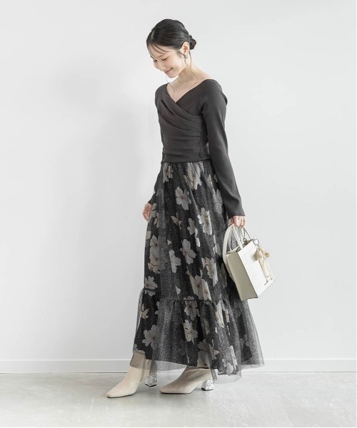 RANDA（ランダ）の「ジュエリーヒールショートブーツ（ブーツ・レディース・ベージュ/ブラック・S/M/L/LL）」の16枚目の写真