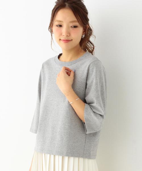 Another Edition(アナザーエディション)の「シンプルショートTシャツ/AEBC CO ショートT◆(Tシャツ/カットソー・レディース・オフホワイト/ライトグレー/オレンジ/ネイビー・FREE)」の1枚目の写真