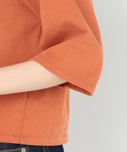 Another Edition(アナザーエディション)の「シンプルショートTシャツ/AEBC CO ショートT◆(Tシャツ/カットソー・レディース・オフホワイト/ライトグレー/オレンジ/ネイビー・FREE)」の18枚目の写真