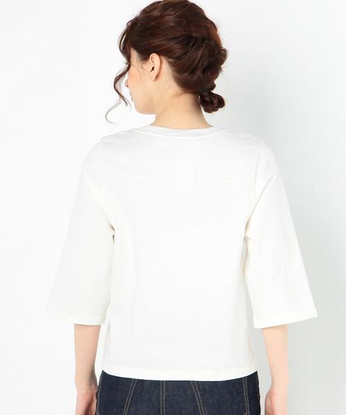 Another Edition(アナザーエディション)の「シンプルショートTシャツ/AEBC CO ショートT◆(Tシャツ/カットソー・レディース・オフホワイト/ライトグレー/オレンジ/ネイビー・FREE)」の20枚目の写真