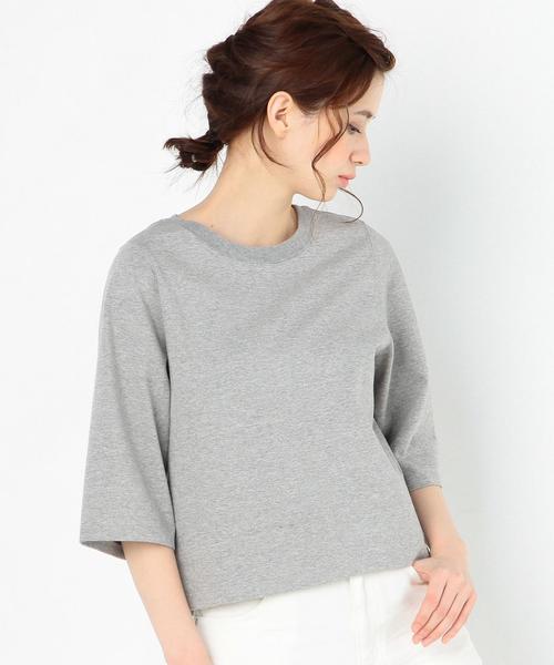 Another Edition(アナザーエディション)の「シンプルショートTシャツ/AEBC CO ショートT◆(Tシャツ/カットソー・レディース・オフホワイト/ライトグレー/オレンジ/ネイビー・FREE)」の15枚目の写真