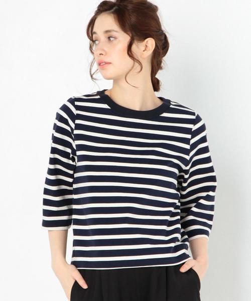 Another Edition(アナザーエディション)の「シンプルショートTシャツ/AEBC CO ショートT◆(Tシャツ/カットソー・レディース・オフホワイト/ライトグレー/オレンジ/ネイビー・FREE)」の9枚目の写真