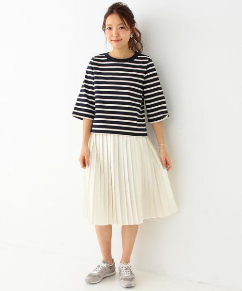 Another Edition(アナザーエディション)の「シンプルショートTシャツ/AEBC CO ショートT◆(Tシャツ/カットソー・レディース・オフホワイト/ライトグレー/オレンジ/ネイビー・FREE)」の10枚目の写真