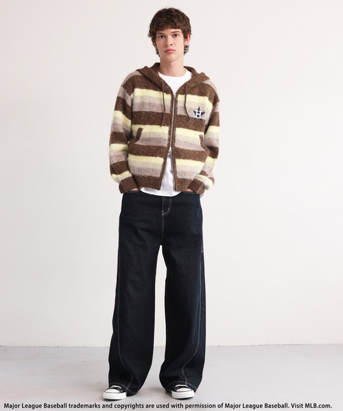 BACK TO THE FIELD(バック トゥー ザ フィールド)の「【MLB】Knit Zip Hoodie(ニット/セーター・メンズ・ブラック/パープル/イエロー・LARGE/MEDIUM)」の5枚目の写真