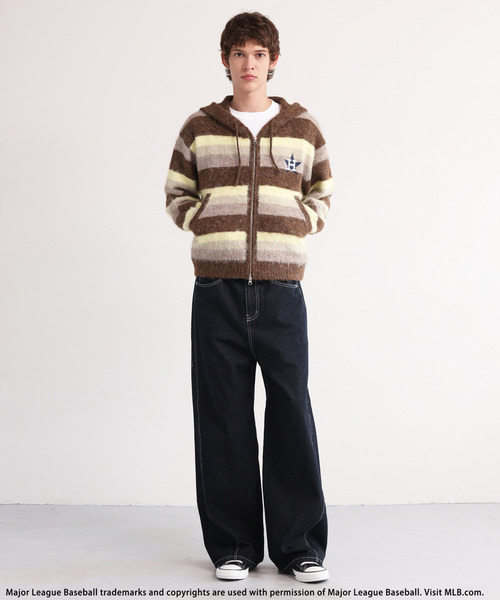 BACK TO THE FIELD(バック トゥー ザ フィールド)の「【MLB】Knit Zip Hoodie(ニット/セーター・メンズ・ブラック/パープル/イエロー・LARGE/MEDIUM)」の6枚目の写真