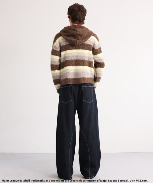 BACK TO THE FIELD(バック トゥー ザ フィールド)の「【MLB】Knit Zip Hoodie(ニット/セーター・メンズ・ブラック/パープル/イエロー・LARGE/MEDIUM)」の8枚目の写真