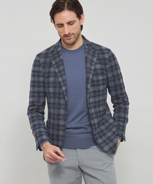 【LEON掲載】【FLEX JERSEY】【ROMA/ローマ】チェックジャージージャケット