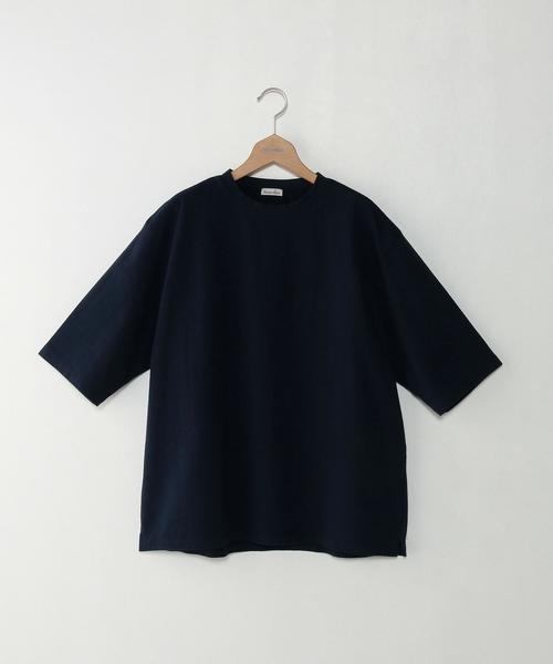 Steven Alan(スティーブンアラン)の「<Steven Alan> CTN LOOSE SHORT MOCKNECK/カットソー ◆(Tシャツ/カットソー・メンズ・ホワイト/ネイビー/ナチュラル・MEDIUM/SMALL/LARGE/X-LARGE)」の3枚目の写真