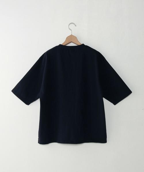Steven Alan(スティーブンアラン)の「<Steven Alan> CTN LOOSE SHORT MOCKNECK/カットソー ◆(Tシャツ/カットソー・メンズ・ホワイト/ネイビー/ナチュラル・MEDIUM/SMALL/LARGE/X-LARGE)」の4枚目の写真