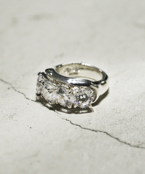 入手困難♡e.m. イーエム　サイドジルコニア 埋め込みリング 12号 e.m. 指輪 リング SILVER925サイドジルコニア埋め込みリング