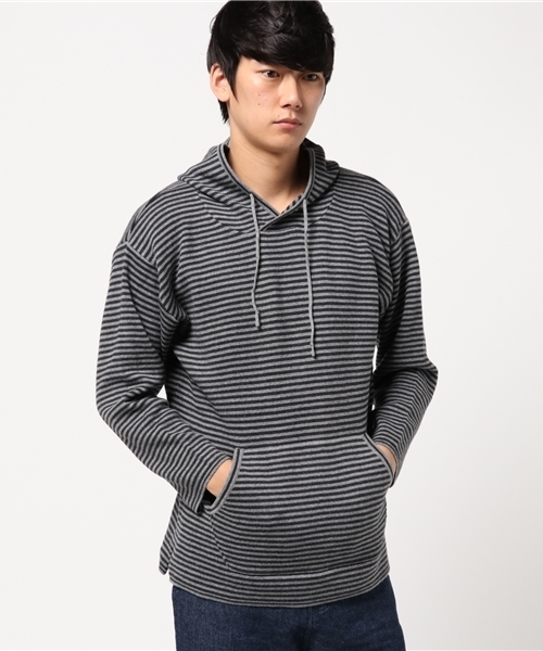 FREDY&GLOSTER（フレディアンドグロスター）の「ミラノリブボーダーパーカー（ニット/セーター・メンズ・グレー/ブラウン・M/L）」の10枚目の写真