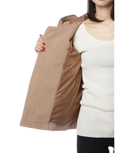 CIAOPANIC TYPY（チャオパニックティピー）の「ソフトメルトンダッフル（ダッフルコート・レディース・ネイビー/キャメル・SMALL/MEDIUM）」の10枚目の写真