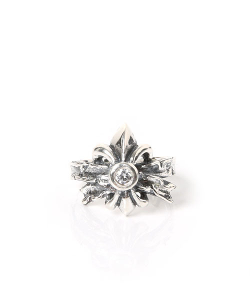 ROYAL ORDER（ロイヤルオーダー）の「Double FDL with Ribbon and Center CZ（リング・レディース・シルバー・13号 US-6h/15号 US-7h/18号 US-9/16号 US-8/12号 US-6）」の2枚目の写真