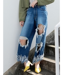 MURUA | ロングフリンジルーズＤＥＮＩＭ(デニムパンツ)