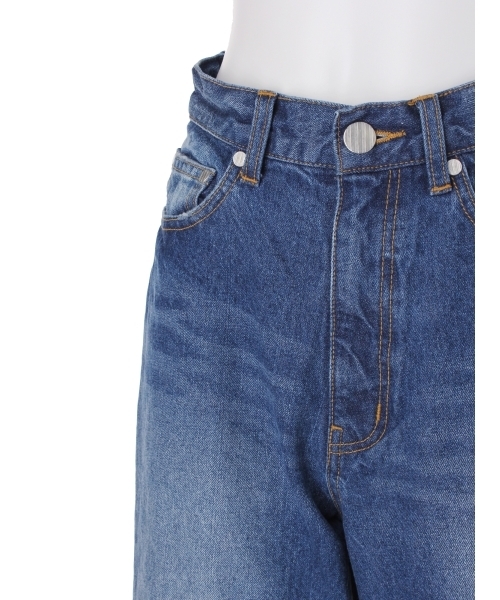 MURUA（ムルーア）の「ロングフリンジルーズＤＥＮＩＭ（デニムパンツ・レディース・ホワイト/ブルー・1/2）」の13枚目の写真