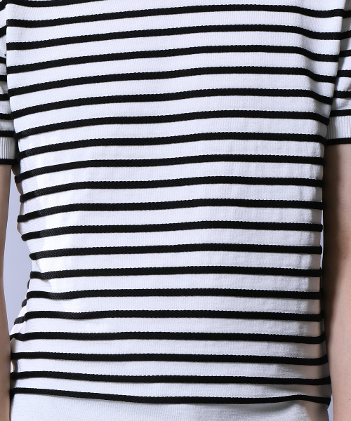 5351 POUR LES HOMMES(ゴーサンゴーイチプールオム)の「スレッドボーダーTシャツ(Tシャツ/カットソー・メンズ・ブラック/ホワイト×ブラック・46/48/44)」の3枚目の写真