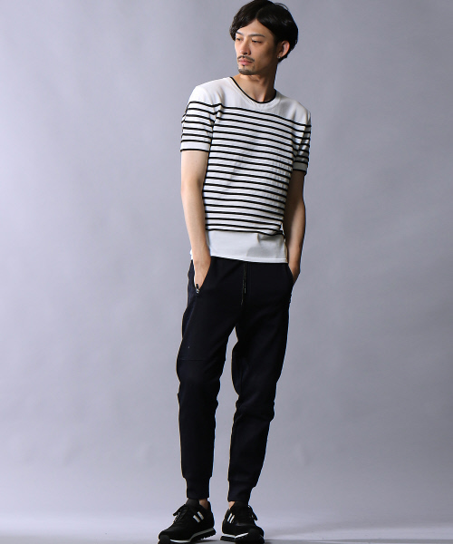 5351 POUR LES HOMMES(ゴーサンゴーイチプールオム)の「スレッドボーダーTシャツ(Tシャツ/カットソー・メンズ・ブラック/ホワイト×ブラック・46/48/44)」の4枚目の写真