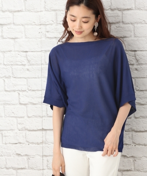 LEPSIM（レプシィム）の「14GヨコヅカイボートネックプルオーバーSS　760793（ニット/セーター・レディース・レッド/ブルー/ブラック/グレイッシュベージュ・FREE）」の3枚目の写真