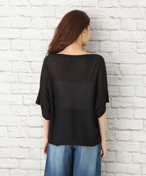 LEPSIM（レプシィム）の「14GヨコヅカイボートネックプルオーバーSS　760793（ニット/セーター・レディース・レッド/ブルー/ブラック/グレイッシュベージュ・FREE）」の12枚目の写真