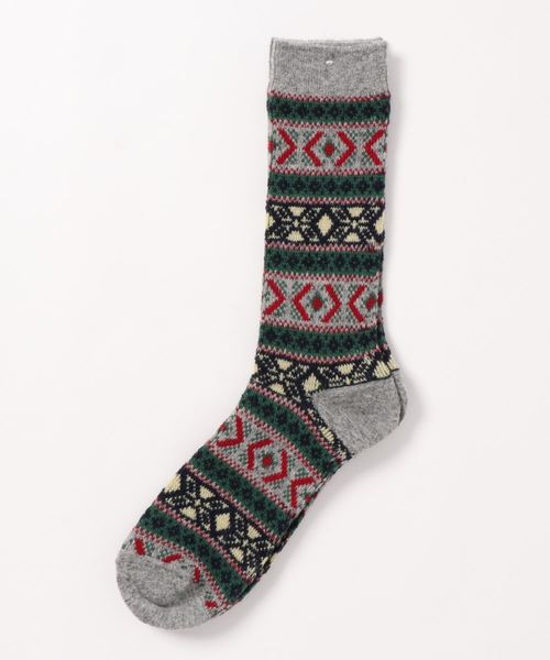 ANONYMOUSISM（アノニマスイズム）の「【ANONYMOUSISM】WOOL JQクルー/ソックス/メンズ/アノニマスイズム（ソックス/靴下・メンズ・チャコールグレー/ネイビー/ブラウン/グレー・FREE/25cm～27cm/23cm～25cm）」の3枚目の写真