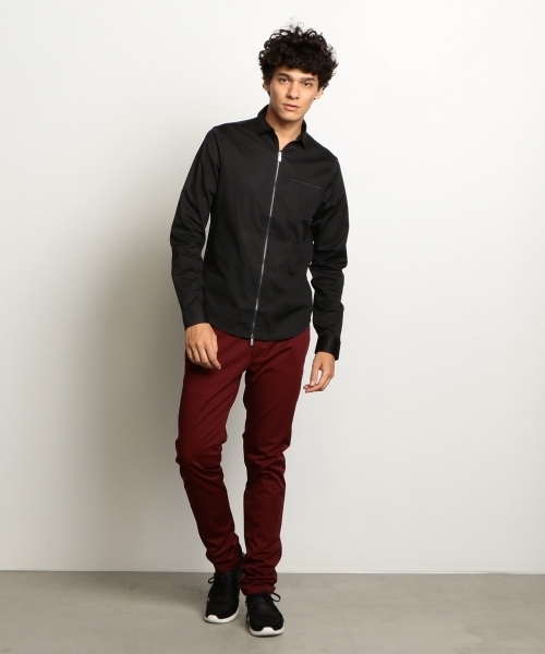 ARMANI EXCHANGE(アルマーニエクスチェンジ)の「【AXアルマーニ エクスチェンジ】ジップアップ スリムシャツ(シャツ/ブラウス・メンズ・ホワイト/ブラック・LARGE/MEDIUM/SMALL/X-SMALL/X-LARGE)」の4枚目の写真