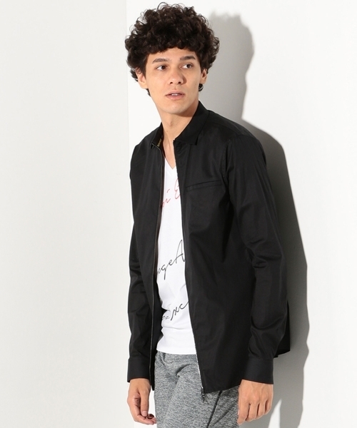 ARMANI EXCHANGE(アルマーニエクスチェンジ)の「【AXアルマーニ エクスチェンジ】ジップアップ スリムシャツ(シャツ/ブラウス・メンズ・ホワイト/ブラック・LARGE/MEDIUM/SMALL/X-SMALL/X-LARGE)」の11枚目の写真