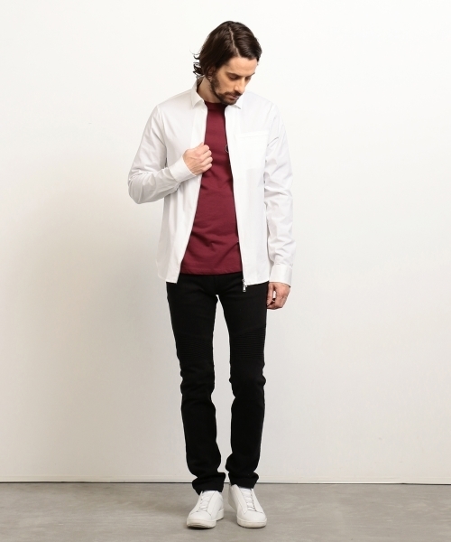 ARMANI EXCHANGE(アルマーニエクスチェンジ)の「【AXアルマーニ エクスチェンジ】ジップアップ スリムシャツ(シャツ/ブラウス・メンズ・ホワイト/ブラック・LARGE/MEDIUM/SMALL/X-SMALL/X-LARGE)」の14枚目の写真