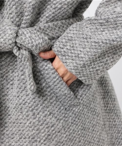 SLY(スライ)の「BLANKET ショールSHORT COAT(その他アウター・レディース・ベージュ/ネイビー/マルチ/トップグレー・FREE)」の7枚目の写真