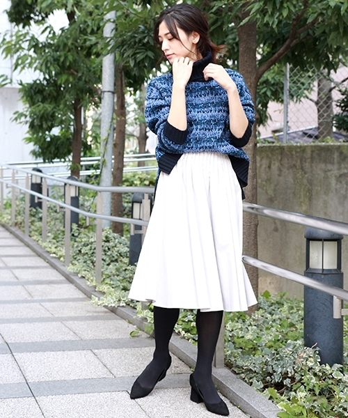 laboratory work(ラボラトリーワーク)の「【佐藤繊維】インレイオフタートルニット(ニット/セーター・レディース・ピンク/ネイビー/ホワイト・MEDIUM)」の16枚目の写真