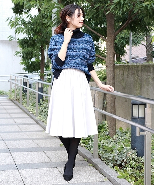 laboratory work(ラボラトリーワーク)の「【佐藤繊維】インレイオフタートルニット(ニット/セーター・レディース・ピンク/ネイビー/ホワイト・MEDIUM)」の10枚目の写真