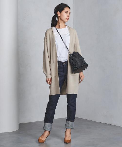 UNITED ARROWS(ユナイテッドアローズ)の「UWCB ウール リブ ボリュームカーディガン◆(カーディガン/ボレロ・レディース・オフホワイト/ベージュ/コバルトブルー・FREE)」の12枚目の写真