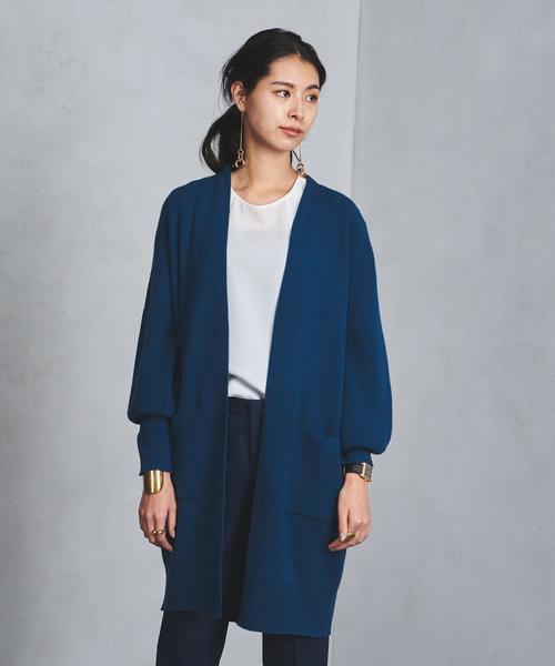 UNITED ARROWS(ユナイテッドアローズ)の「UWCB ウール リブ ボリュームカーディガン◆(カーディガン/ボレロ・レディース・オフホワイト/ベージュ/コバルトブルー・FREE)」の16枚目の写真