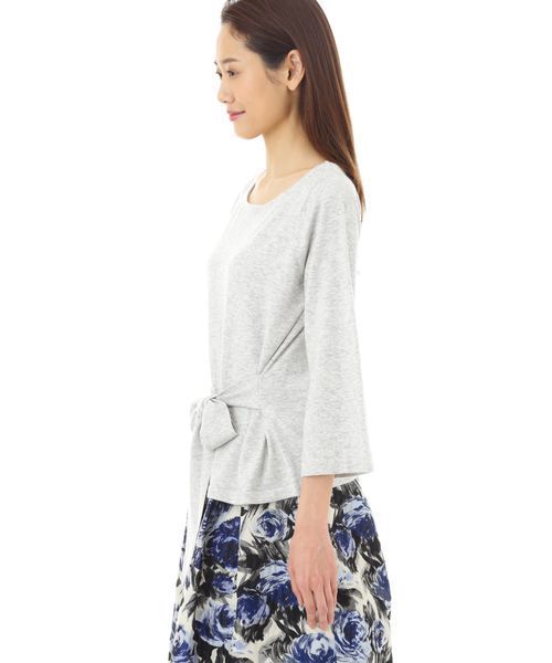 NATURAL BEAUTY（ナチュラルビューティー）の「リボンベルト付ニット（ニット/セーター・レディース・ブラック/クリアブルー/グレー・38/36）」の11枚目の写真