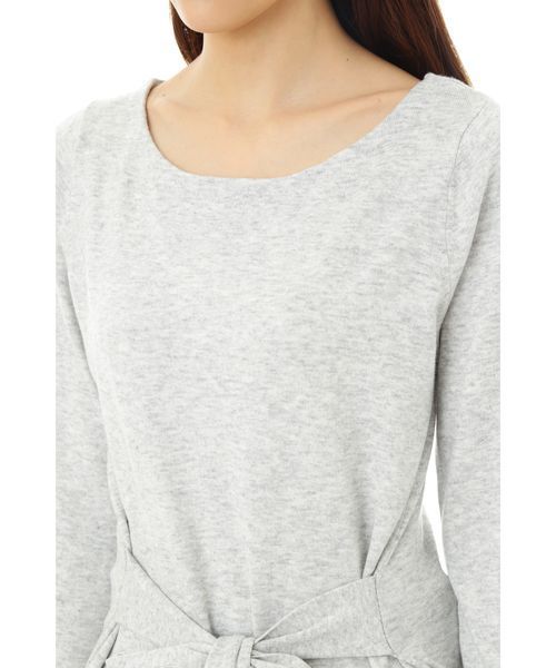 NATURAL BEAUTY（ナチュラルビューティー）の「リボンベルト付ニット（ニット/セーター・レディース・ブラック/クリアブルー/グレー・38/36）」の13枚目の写真