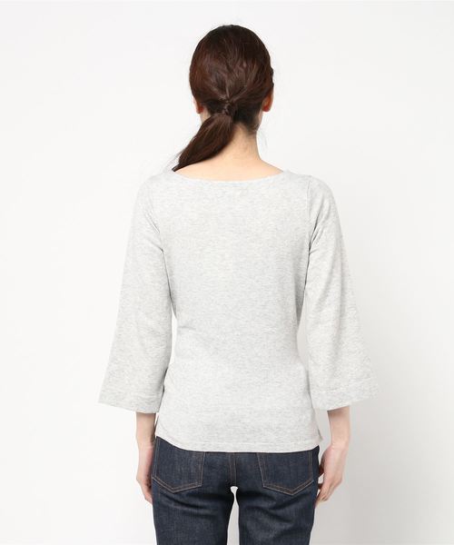 NATURAL BEAUTY（ナチュラルビューティー）の「リボンベルト付ニット（ニット/セーター・レディース・ブラック/クリアブルー/グレー・38/36）」の5枚目の写真