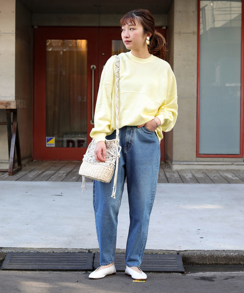 FREAK'S STORE（フリークスストア）の「【WEB限定】ビッグシルエット ワッフルサーマル フットボールTEE（Tシャツ/カットソー・レディース・ホワイト/ブラック/グレー/ピンク/イエロー・ﾌﾘ-）」の6枚目の写真