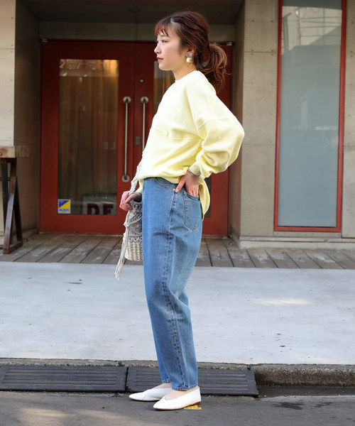 FREAK'S STORE（フリークスストア）の「【WEB限定】ビッグシルエット ワッフルサーマル フットボールTEE（Tシャツ/カットソー・レディース・ホワイト/ブラック/グレー/ピンク/イエロー・ﾌﾘ-）」の7枚目の写真