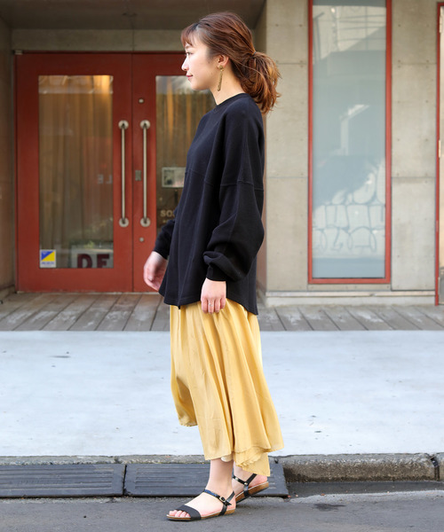 FREAK'S STORE（フリークスストア）の「【WEB限定】ビッグシルエット ワッフルサーマル フットボールTEE（Tシャツ/カットソー・レディース・ホワイト/ブラック/グレー/ピンク/イエロー・ﾌﾘ-）」の14枚目の写真