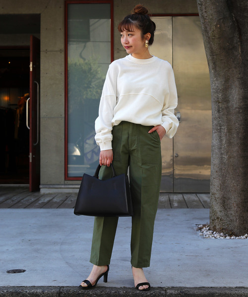 FREAK'S STORE（フリークスストア）の「【WEB限定】ビッグシルエット ワッフルサーマル フットボールTEE（Tシャツ/カットソー・レディース・ホワイト/ブラック/グレー/ピンク/イエロー・ﾌﾘ-）」の17枚目の写真