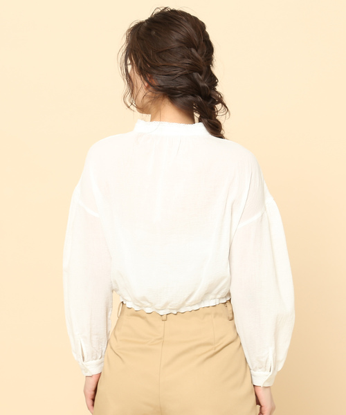 ROPE' PICNIC（ロペピクニック）の「メンライクレーステープブラウス（シャツ/ブラウス・レディース・オフホワイト・38/36）」の5枚目の写真