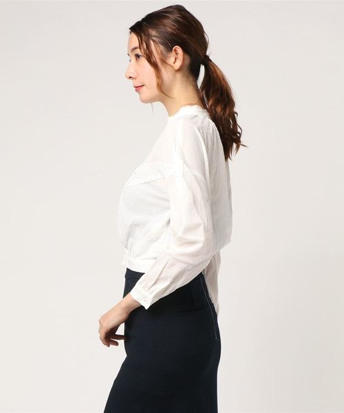 ROPE' PICNIC（ロペピクニック）の「メンライクレーステープブラウス（シャツ/ブラウス・レディース・オフホワイト・38/36）」の8枚目の写真
