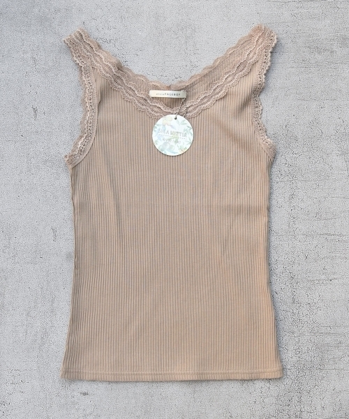 PAGEBOY（ページボーイ）の「レースキャミソール（タンクトップ・レディース・ホワイト/ブラック/ライトグレー/グリーン/イエロー系その他/ライトピンク/ライトブルー/カーキ・FREE）」の5枚目の写真