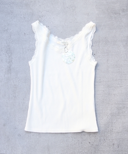 PAGEBOY（ページボーイ）の「レースキャミソール（タンクトップ・レディース・ホワイト/ブラック/ライトグレー/グリーン/イエロー系その他/ライトピンク/ライトブルー/カーキ・FREE）」の12枚目の写真