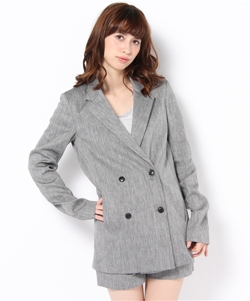 UNITED ARROWS(ユナイテッドアローズ)の「T by ALEXANDER WANG BOXY ブレザー(テーラードジャケット・レディース・グレー・X-SMALL)」の1枚目の写真