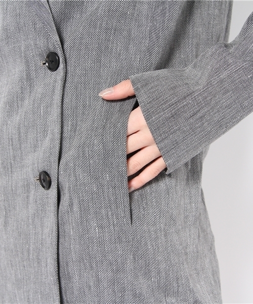 UNITED ARROWS(ユナイテッドアローズ)の「T by ALEXANDER WANG BOXY ブレザー(テーラードジャケット・レディース・グレー・X-SMALL)」の8枚目の写真