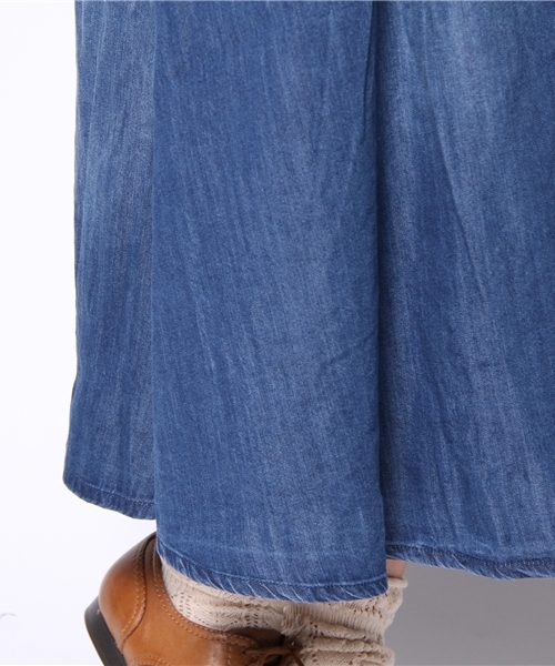 coen（コーエン）の「デニムフレアロングスカート（デニムスカート・レディース・ネイビー・フリー）」の7枚目の写真
