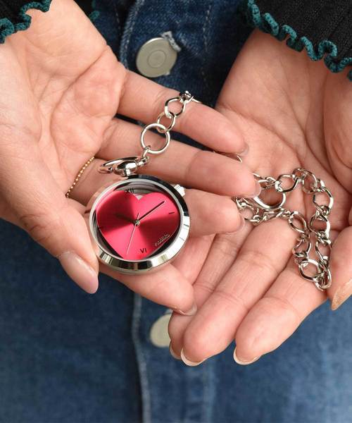 Nattito ナティート の Nattito ナティート Heart Transparent Key Chain Watch ハート 型スケルトン懐中時計 キーチェーンタイプ 腕時計 Wear