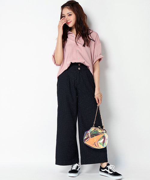 VISION STREET WEAR(ヴィジョンストリートウェア)の「VISION マグロゴ開襟シャツ(シャツ/ブラウス・メンズ・オフホワイト/ブラック/ピンク/ベージュ/パープル・L/LL/M)」の18枚目の写真