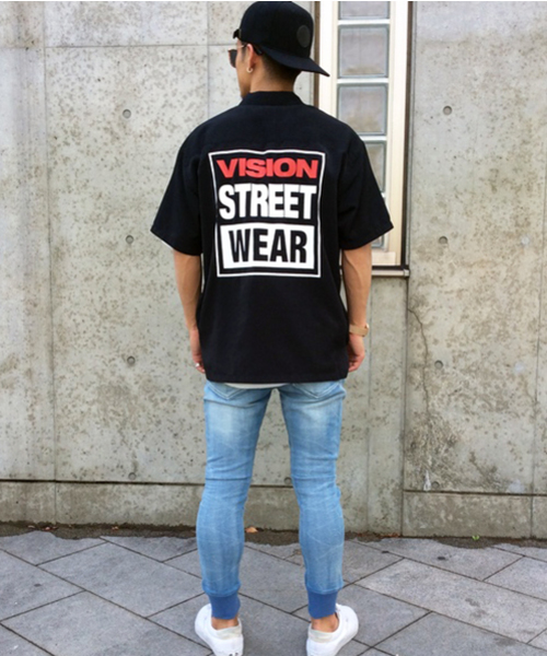 VISION STREET WEAR(ヴィジョンストリートウェア)の「VISION マグロゴ開襟シャツ(シャツ/ブラウス・メンズ・オフホワイト/ブラック/ピンク/ベージュ/パープル・L/LL/M)」の17枚目の写真